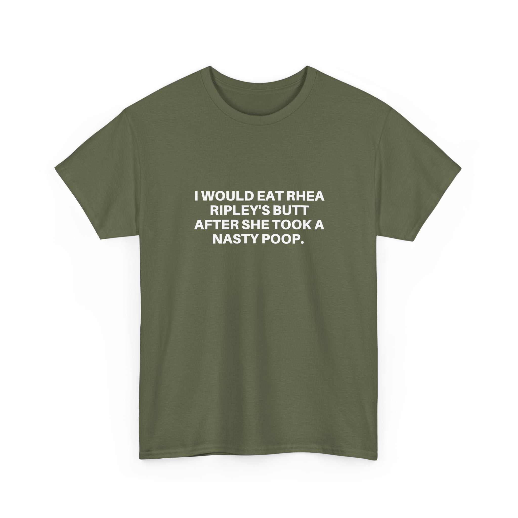 Rhea Ripley t-shirt by Printify featuring a bold graphic design on soft fabric.