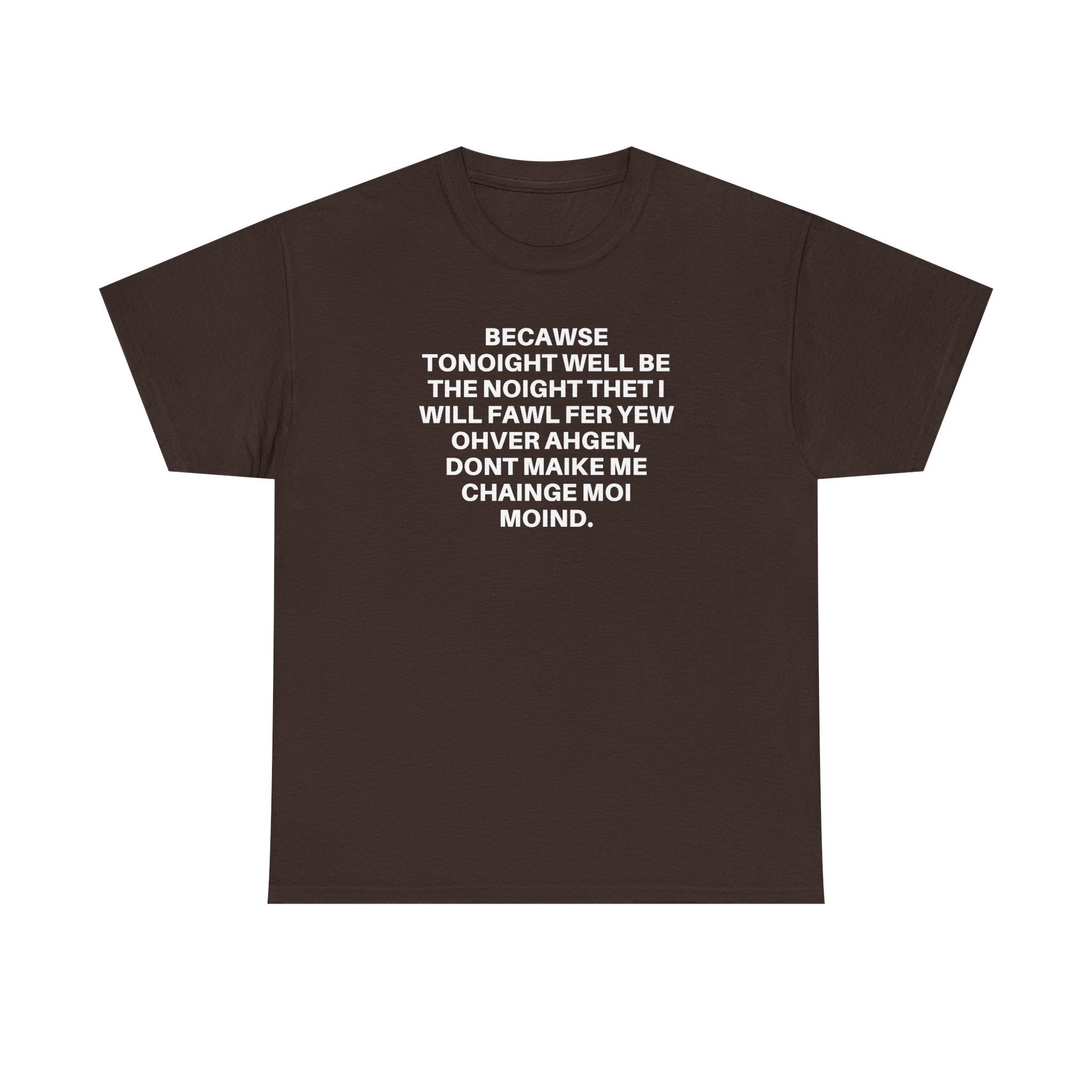 Printify Over Again T-Shirt featuring a bold graphic design on a soft cotton fabric.