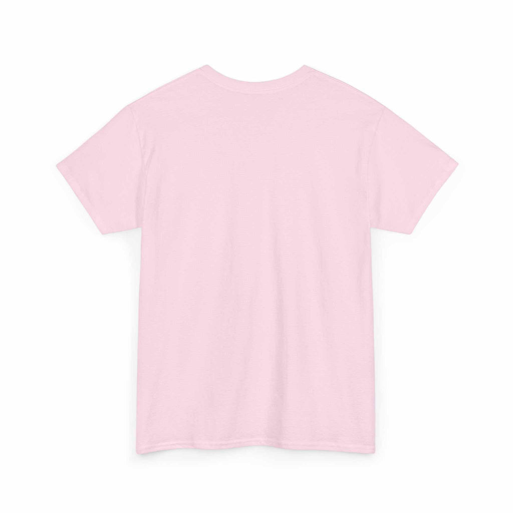 Back view of soft pink Jet2Holiday classic crew neck t-shirt with relaxed fit made from durable cotton.