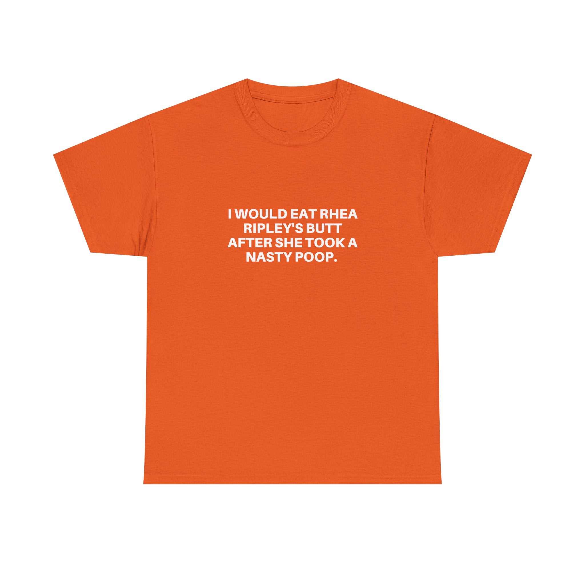 Black Rhea Ripley t-shirt by Printify featuring a bold graphic design and comfortable fit.