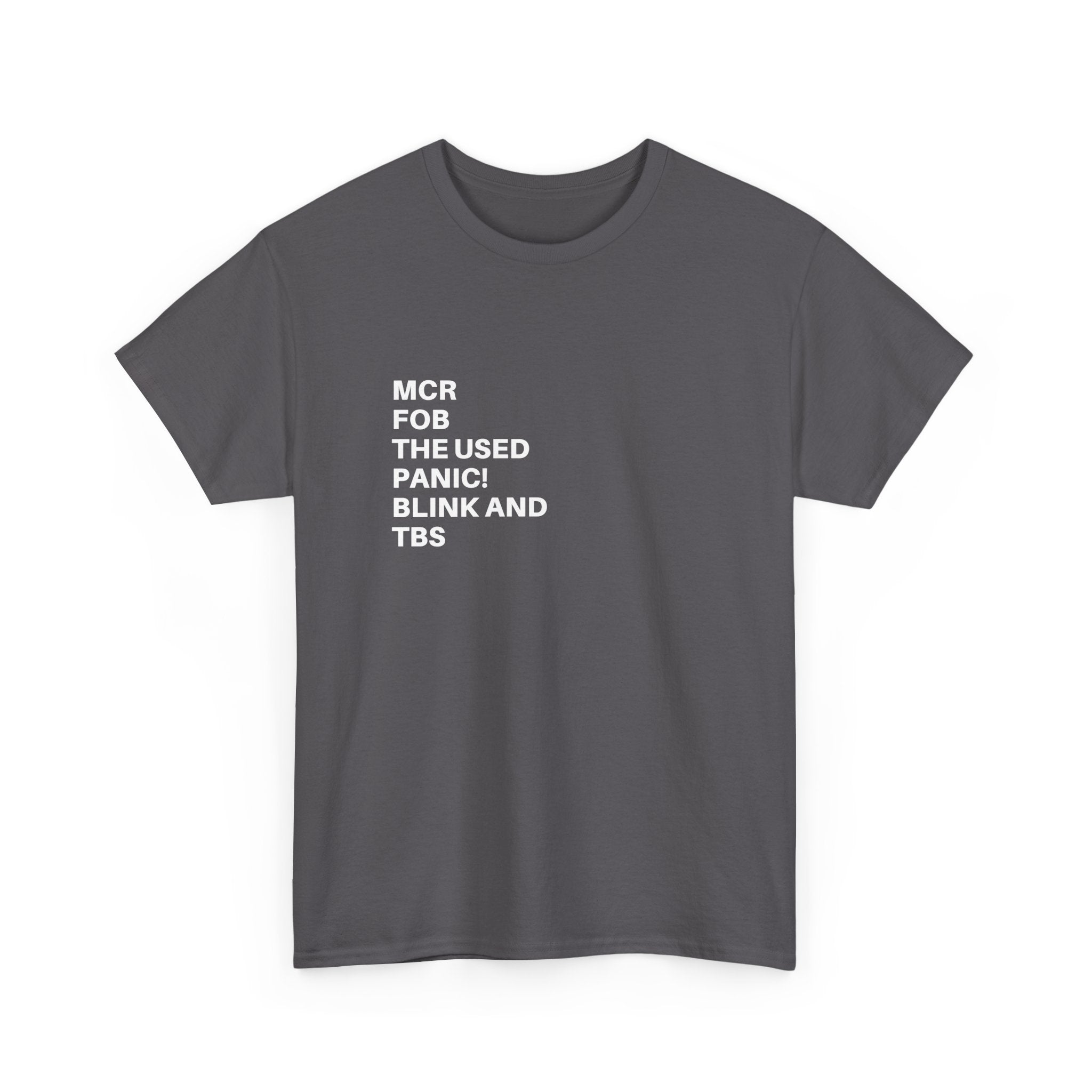 Black "It Was Never a Phase" T-Shirt by Printify displayed on a wooden background, featuring bold white text.