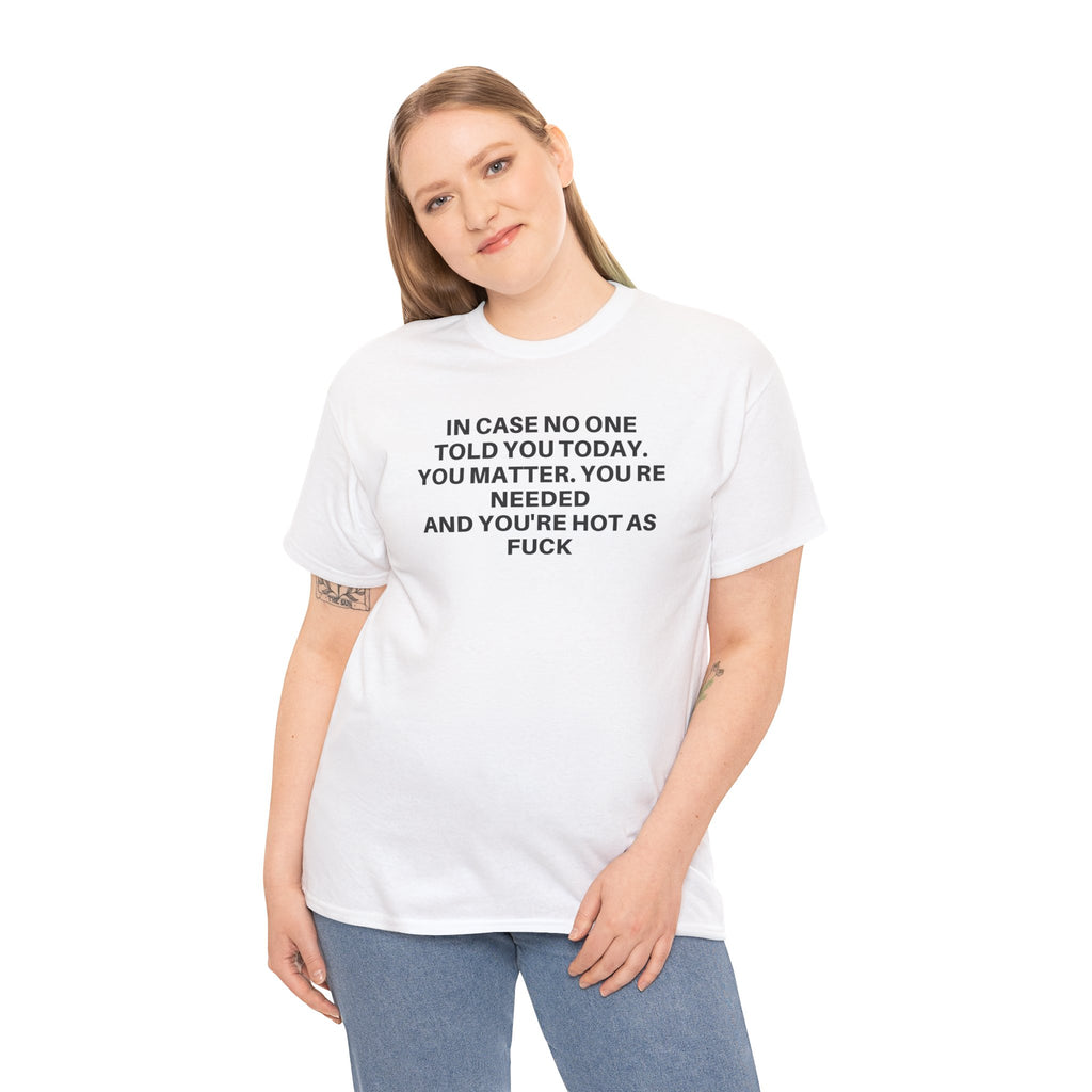 You Matter graphic t-shirt by Printify displayed on a flat surface, showcasing the bold text design and fabric texture.