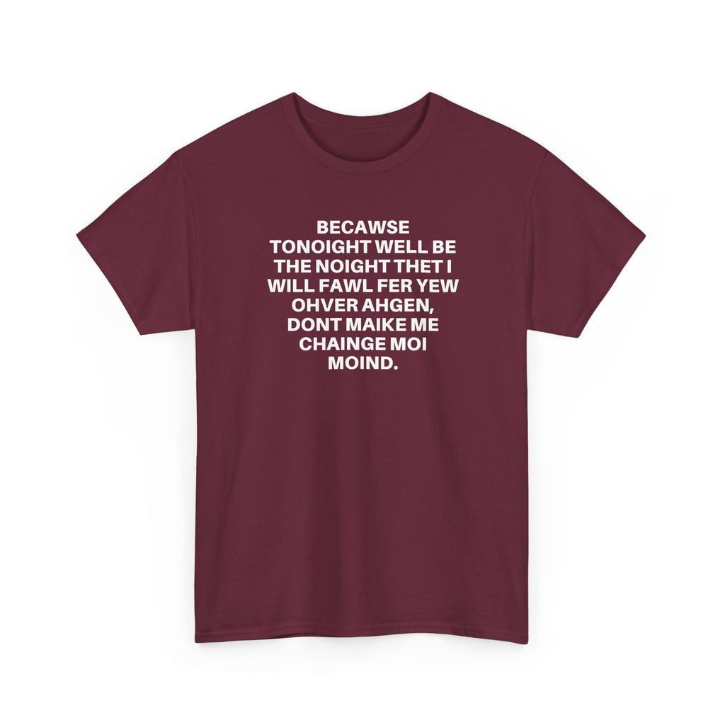 Printify Over Again T-Shirt featuring a bold graphic design on a soft cotton fabric.