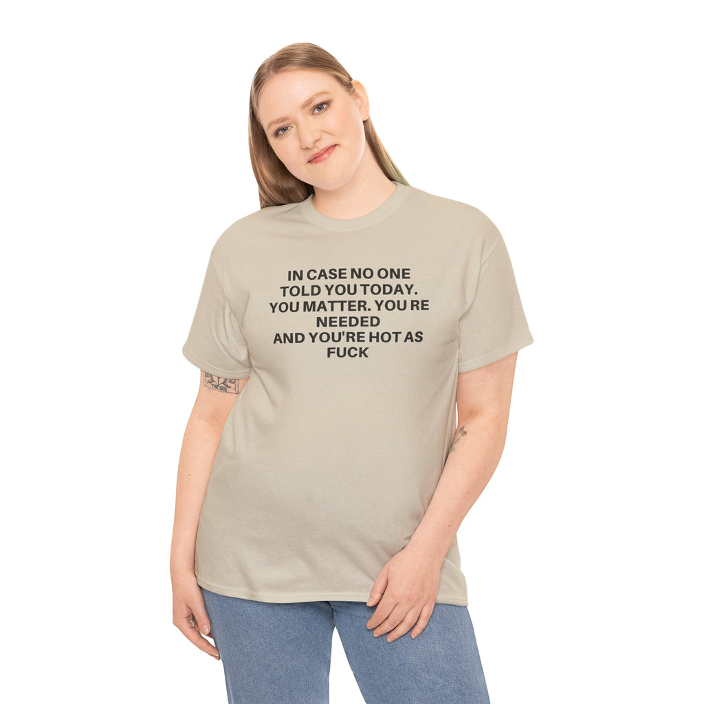 Black "You Matter" T-shirt by Printify featuring bold white lettering on a soft fabric.