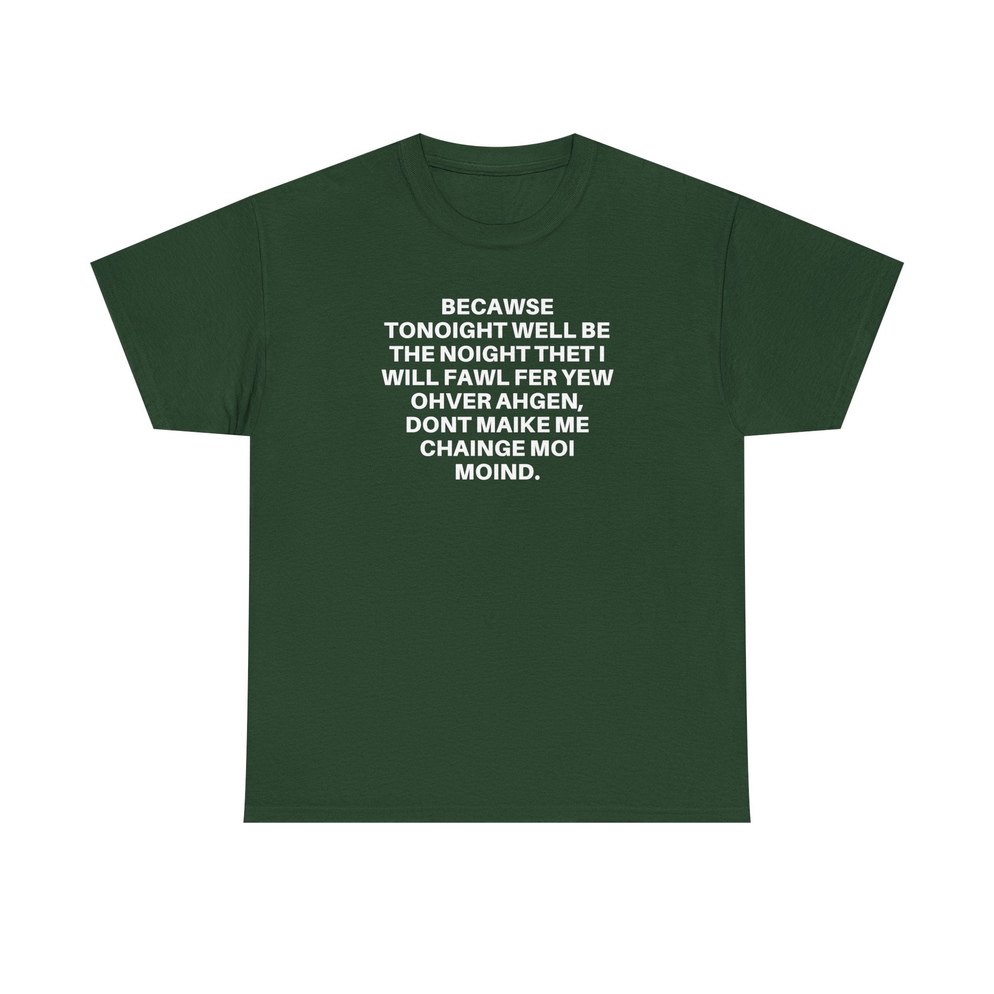 Printify Over Again t-shirt featuring a bold graphic design on a soft fabric background.