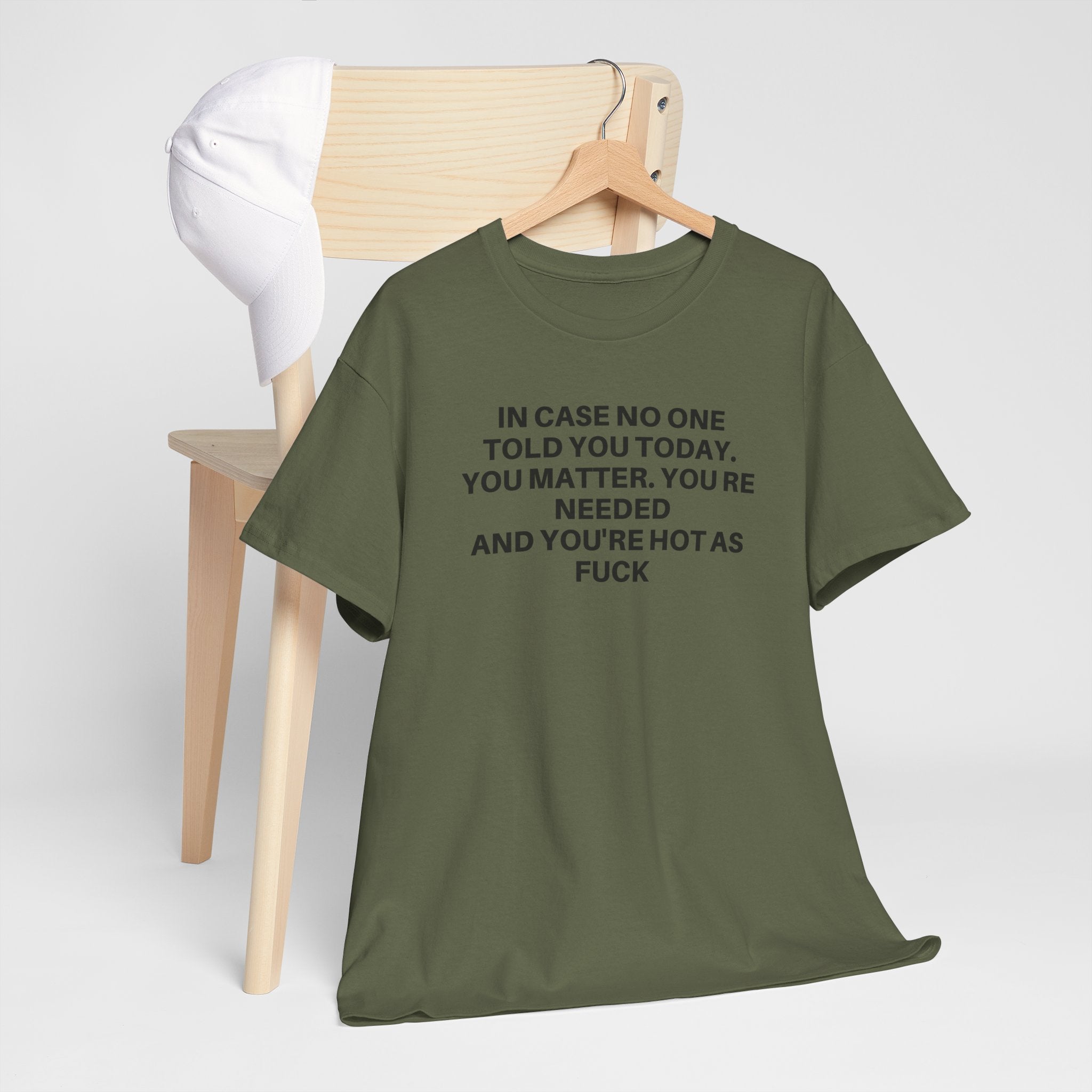 You Matter t-shirt by Printify featuring a simple, bold graphic design in a classic fit.