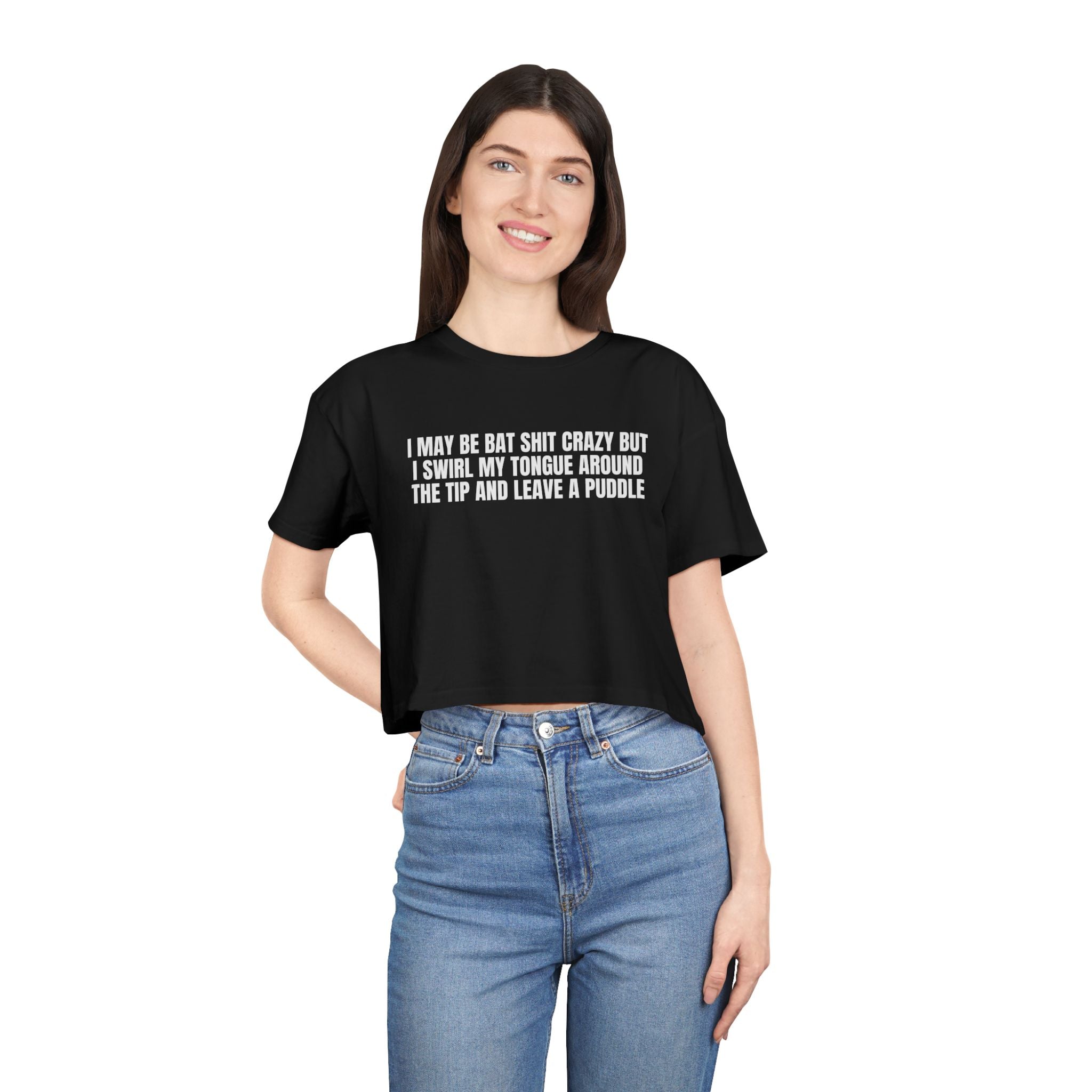 Women’s Crop Tee —Leave a Puddle