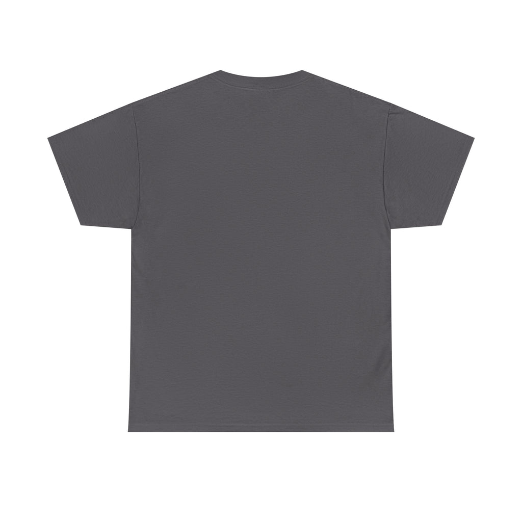 Black "It Was Never a Phase" t-shirt by Printify displayed on a wooden surface with a casual, laid-back style.