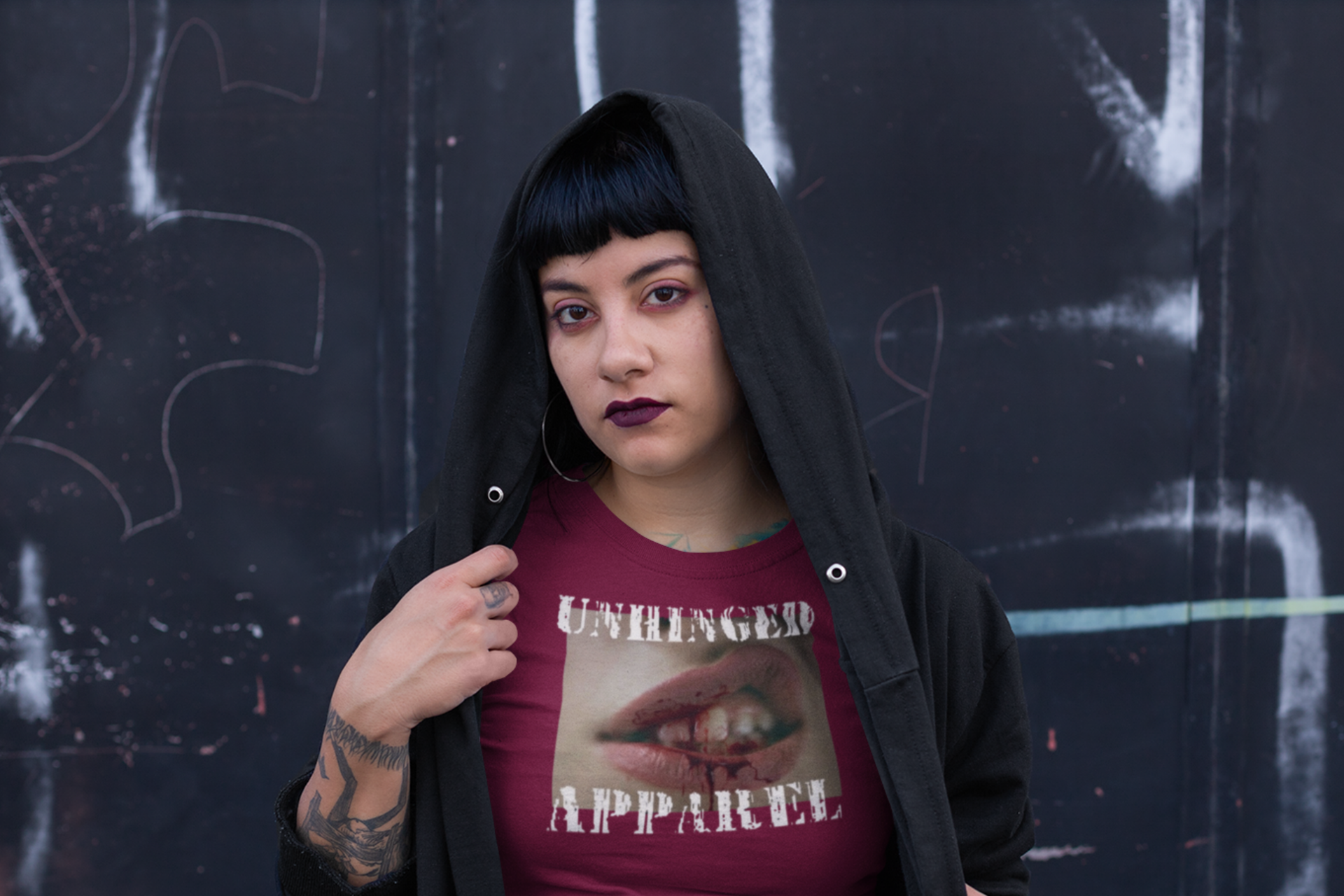 Unhinged Apparel Brand Tee - Busted Lip