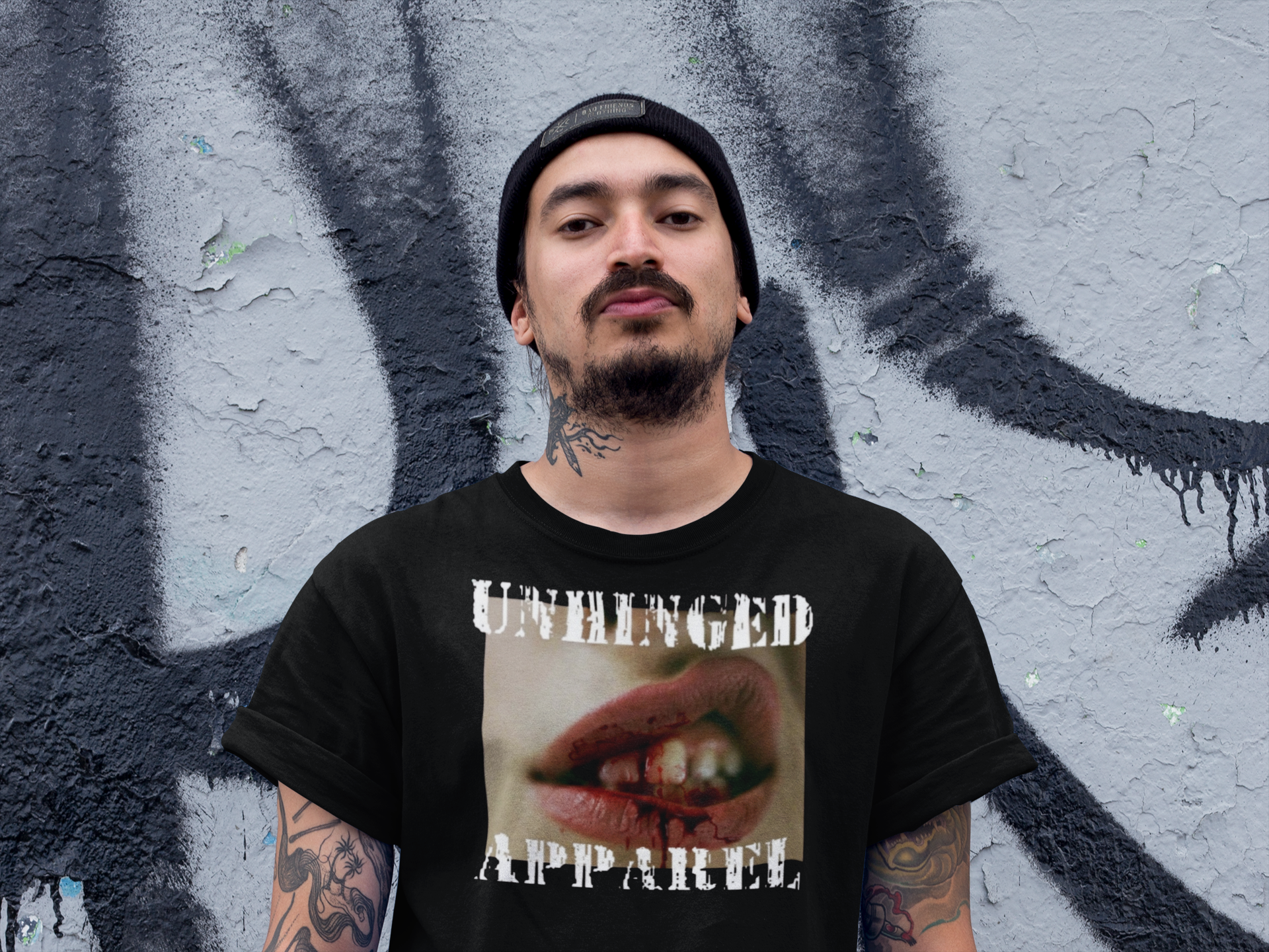 Unhinged Apparel Brand Tee - Busted Lip
