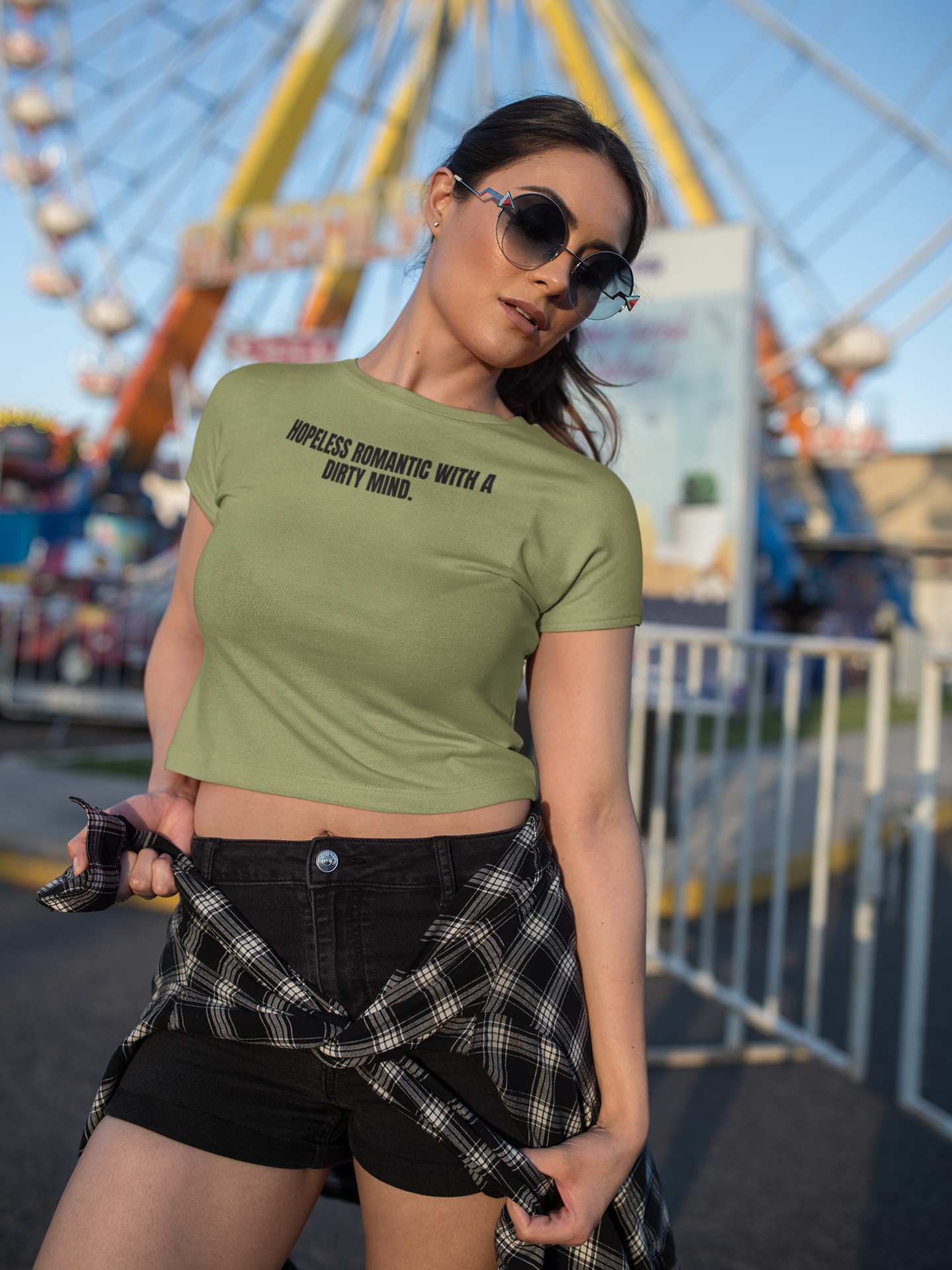 Graphic Tee — “Hopeless Romantic with a Dirty Mind” Statement T-Shirt