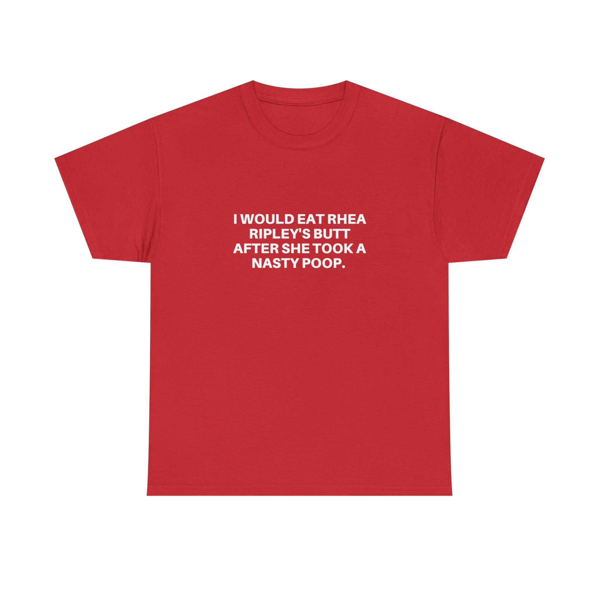 Rhea Ripley graphic t-shirt by Printify featuring bold colors and a striking design on a casual fit.