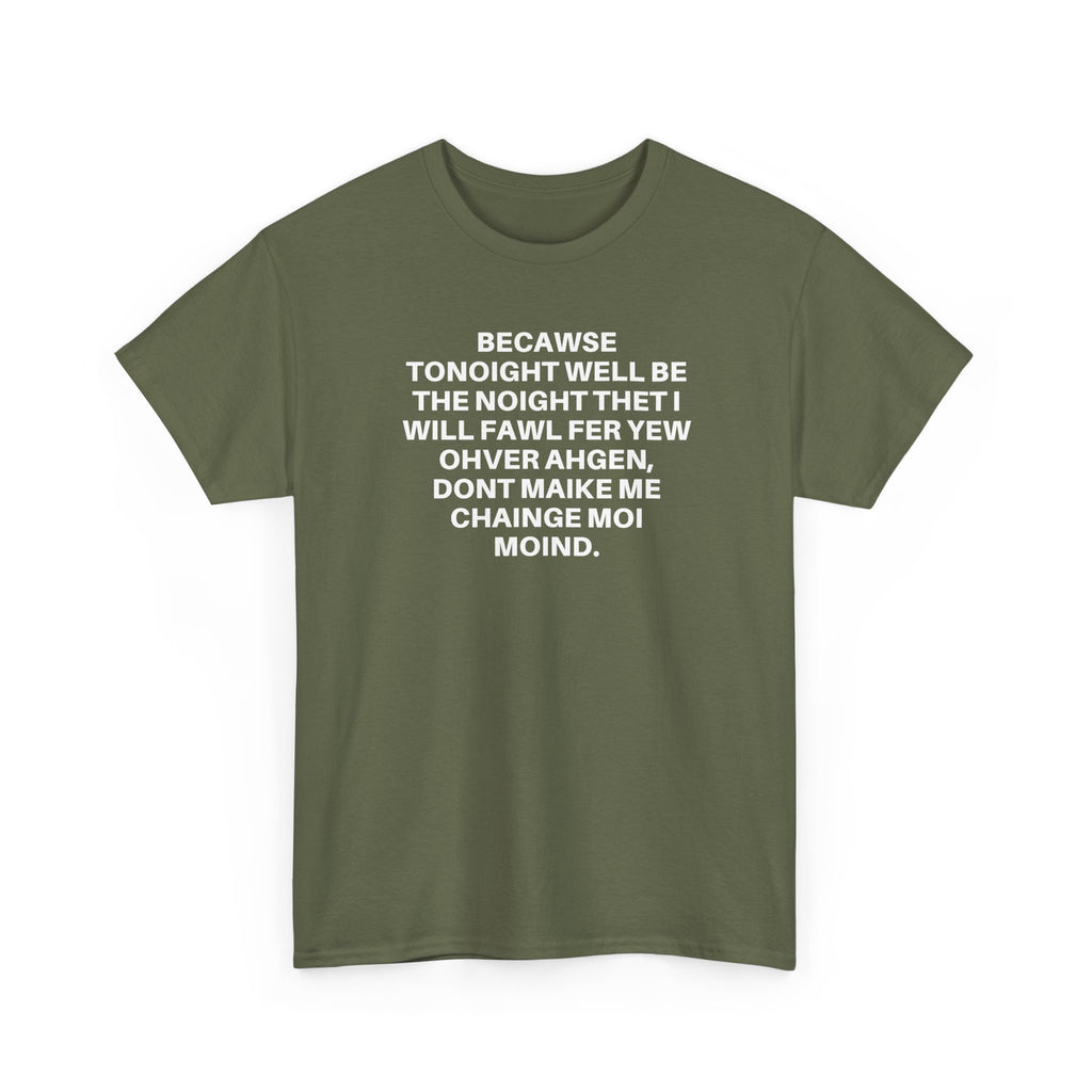Printify Over Again T-Shirt featuring a modern graphic design on a soft, lightweight fabric in a casual fit.