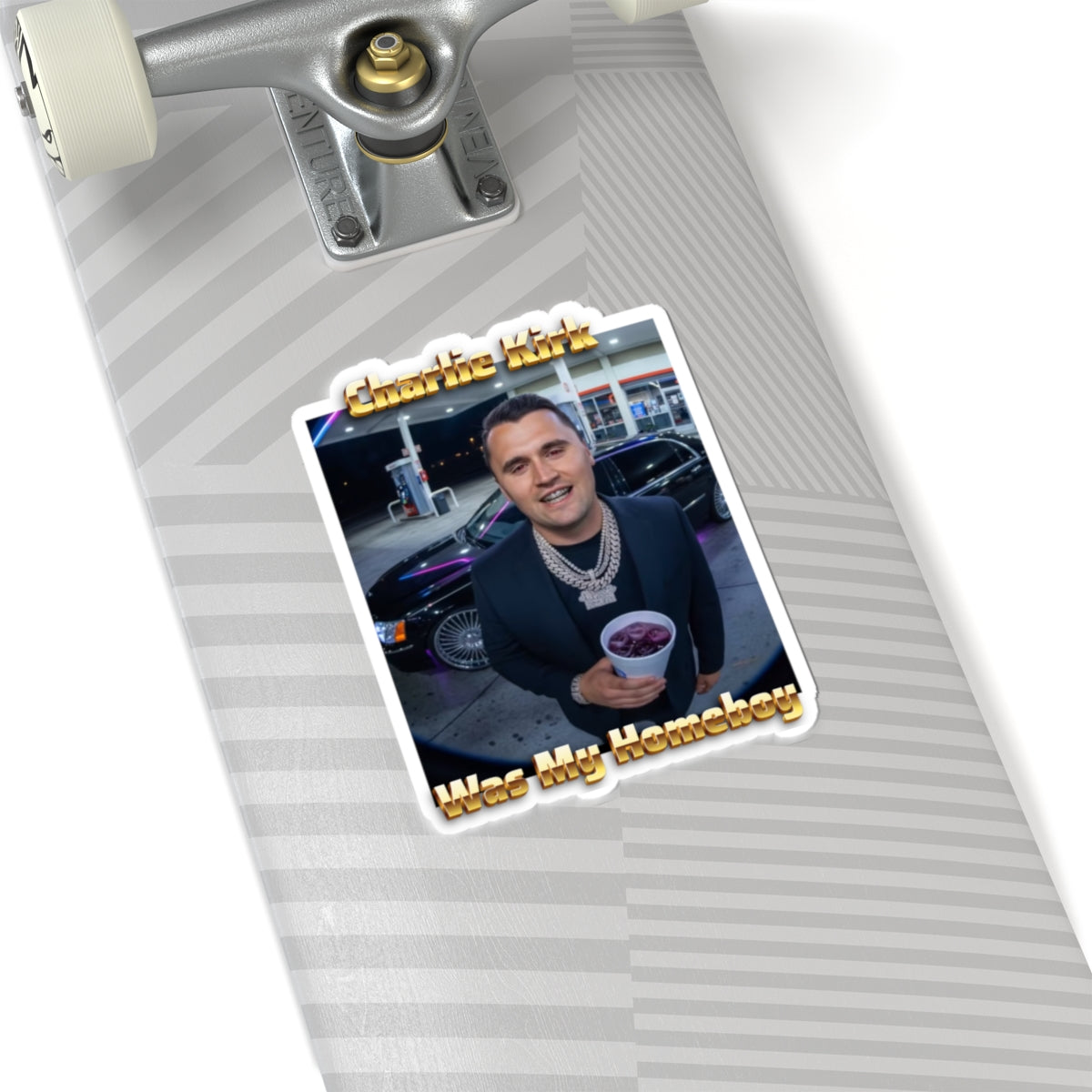 CharlieWas My Homeboy Kiss-Cut Sticker