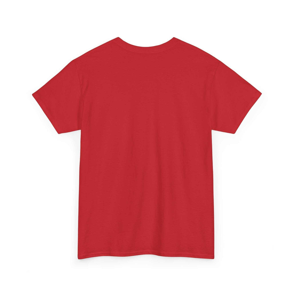 Red relaxed-fit "What I bring to the table" cotton t-shirt with crew neckline and smooth silhouette