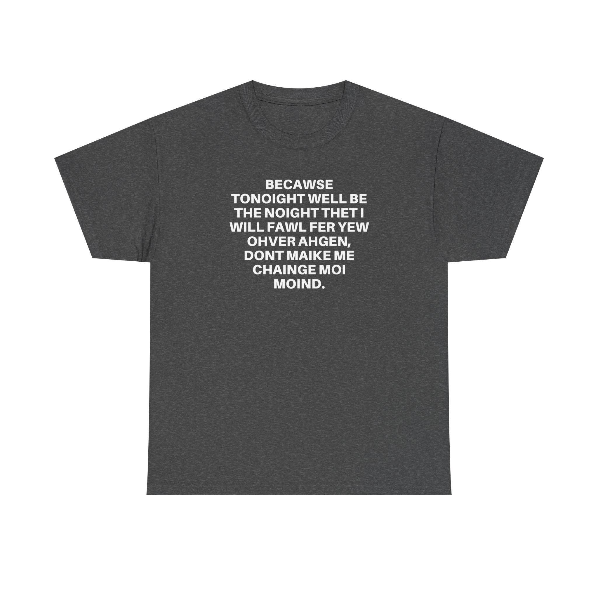 Printify Over Again t-shirt featuring a minimalist design in soft cotton fabric.