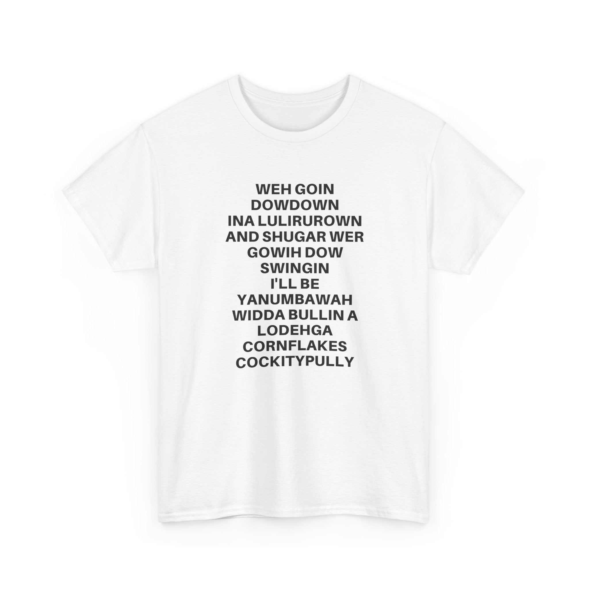 Printify going down swingin' T-Shirt featuring a bold graphic design on a classic fit.