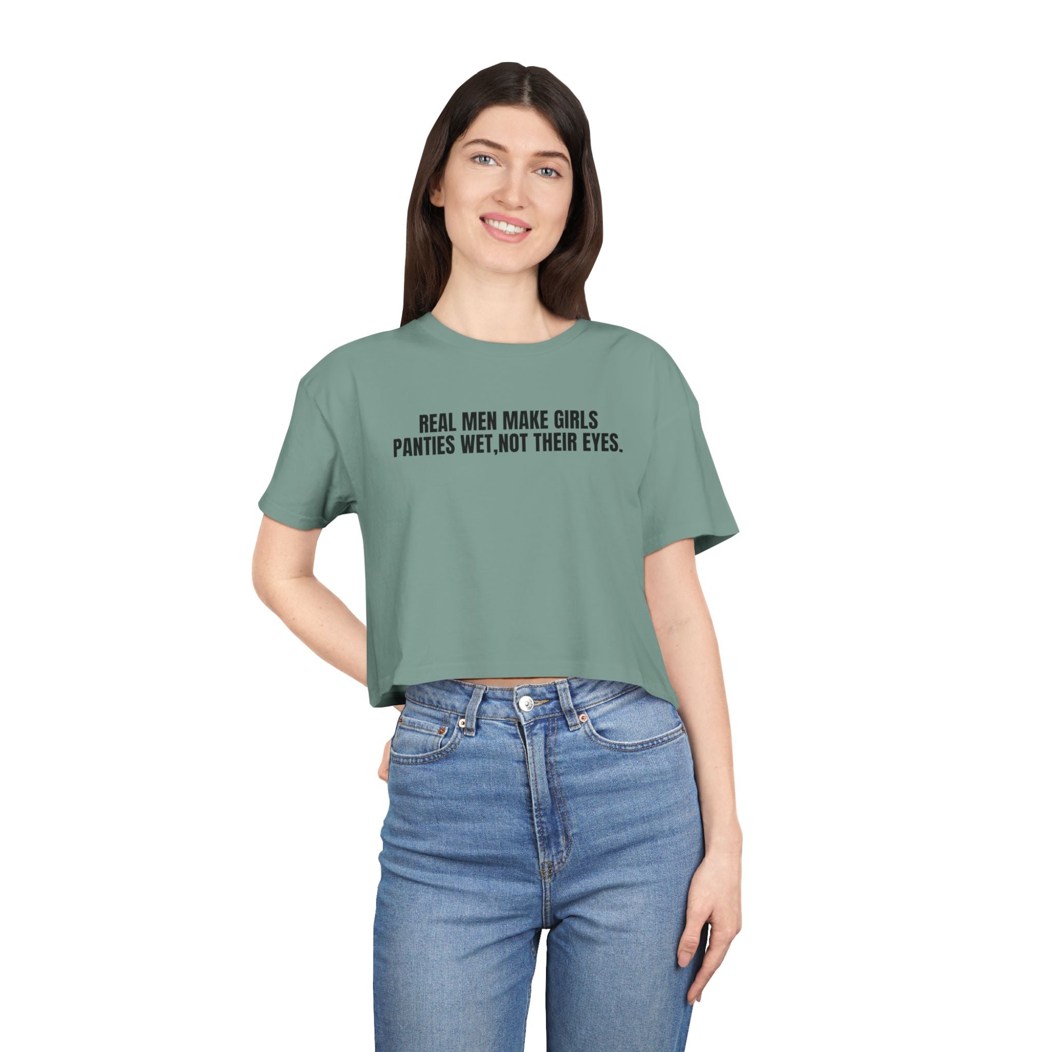 Real Men - Crop Tee
