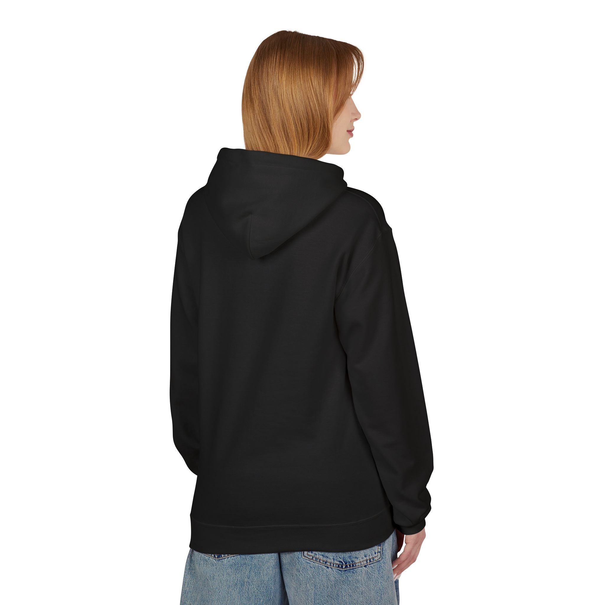 Light gray Printify hoodie with "Anyone Need A Friend" text design, featuring a comfortable fit and adjustable drawstring hood.