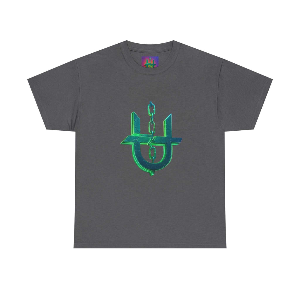 Green Neon Unhinged Logo T-Shirt by Printify, featuring a bold graphic logo on a comfortable cotton fabric.