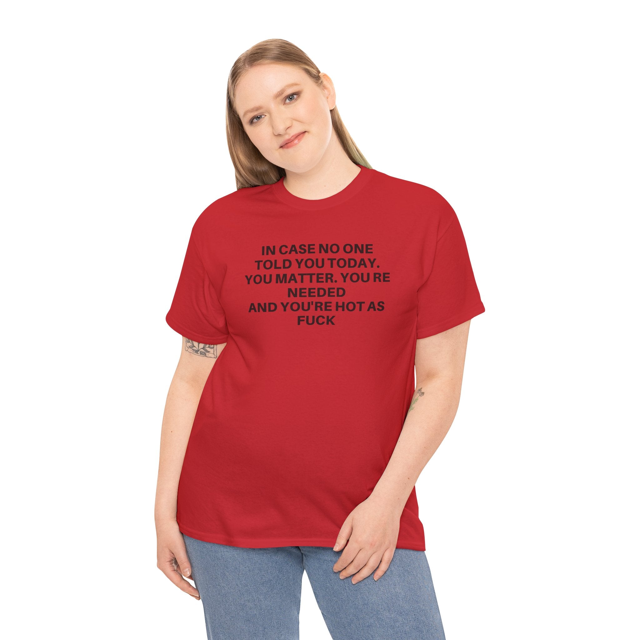 Black "You Matter" T-shirt by Printify featuring bold white text on the front, displayed on a flat surface.