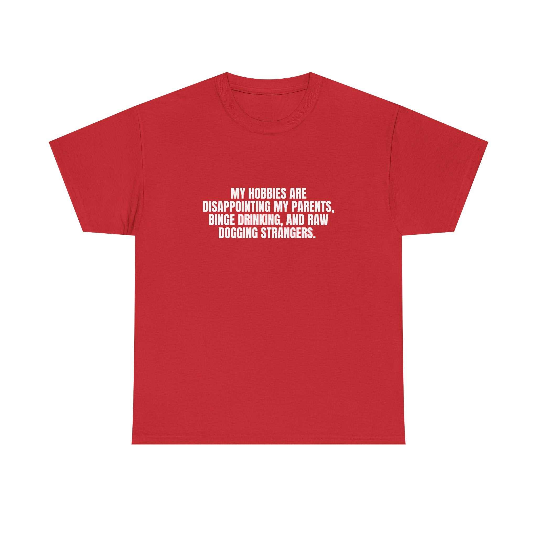 Printify I Got Hobbies t-shirt featuring a fun graphic design on a casual, comfortable fit.