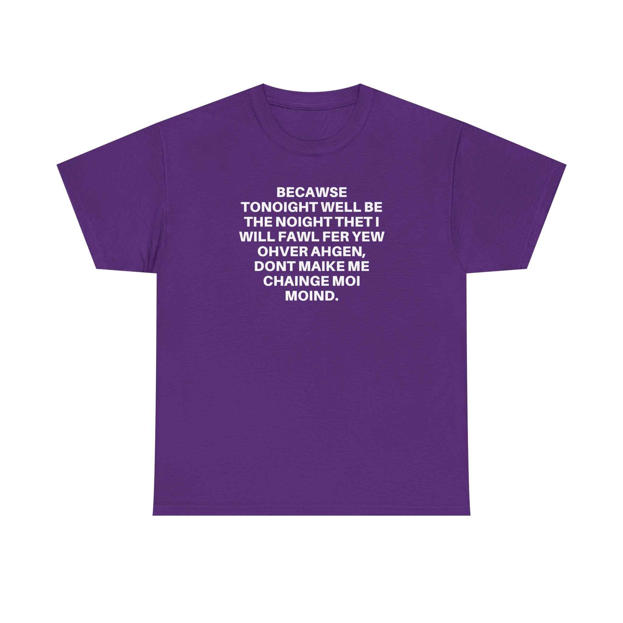 Printify Over Again t-shirt featuring a stylish graphic design on a soft cotton fabric.